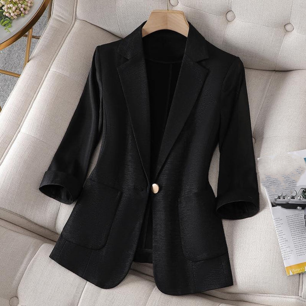 Women's Fall Open Front Long Sleeve Work Office Blazer