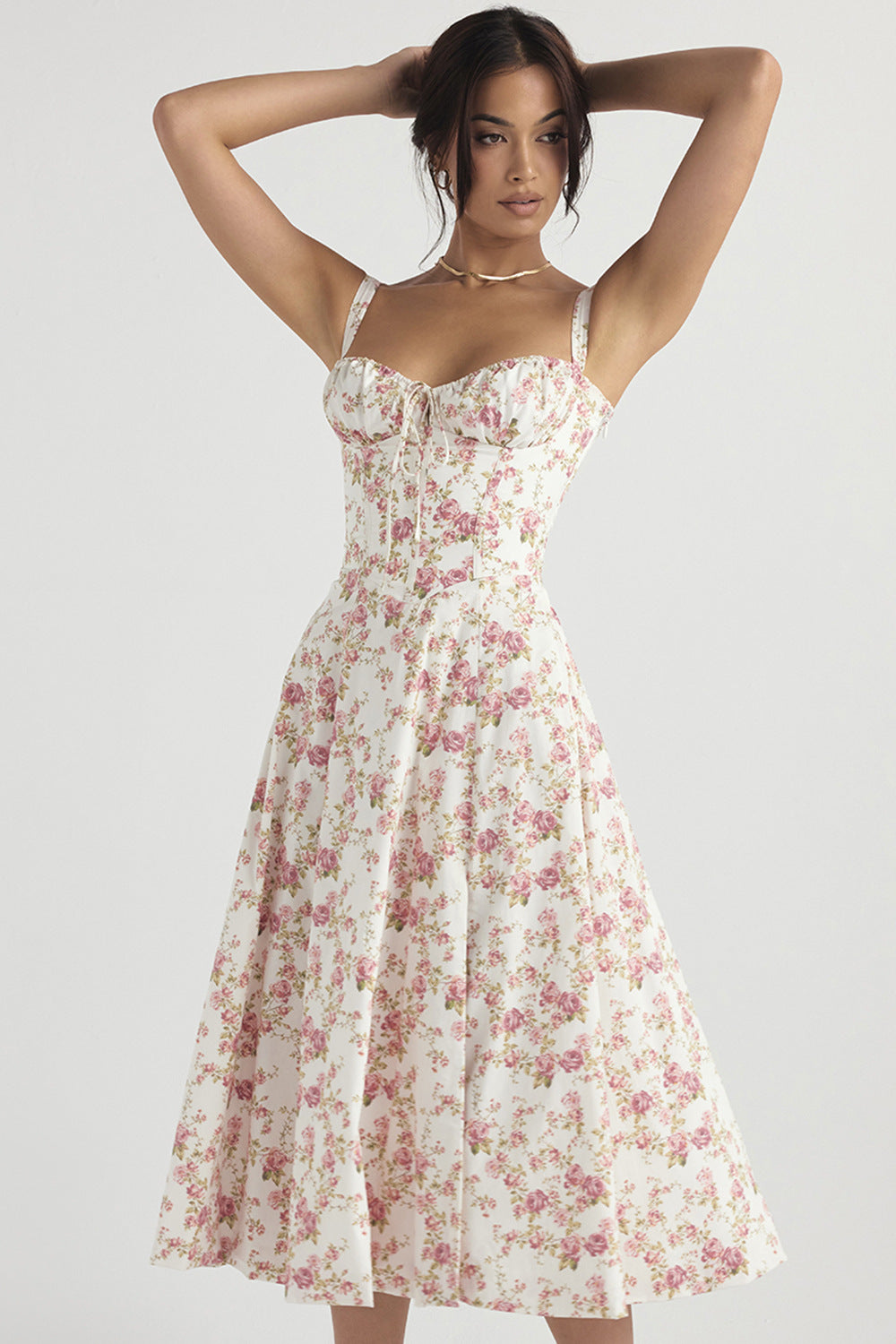 CARMEN PRINT BUSTIER SUNDRESS