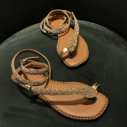 Glitter Rhinestone Snake Sandals