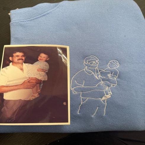 Custom Embroidered Photo Portrait T-shirt