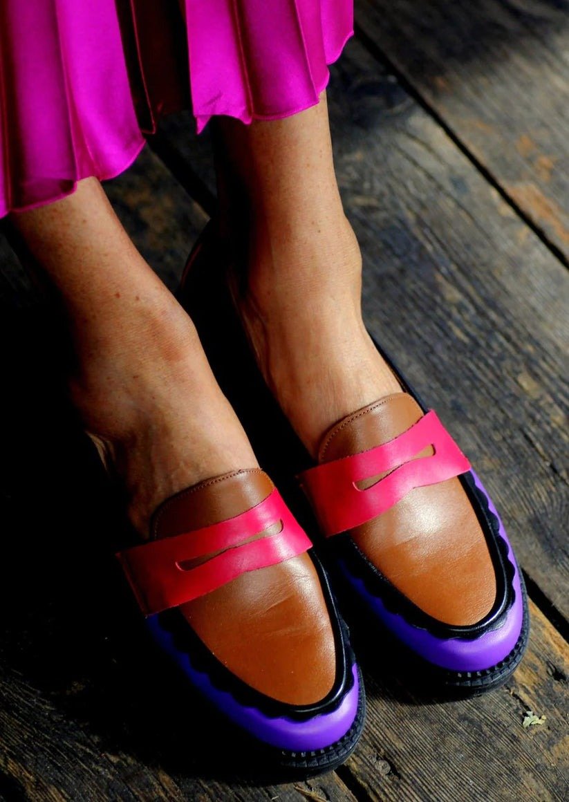 Colorful Colorblock Loafers