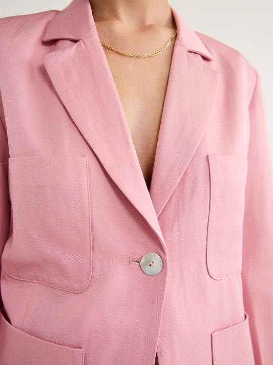 The Marlowe Blazer In Pink