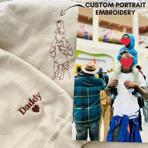 Custom Embroidered Photo Portrait T-shirt