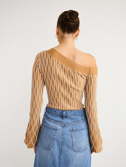 Blondel Top In Ochre Mix