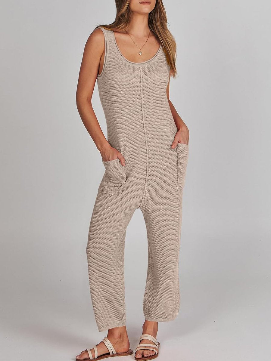 Sleeveless Sweater Knitted Jumpsuit