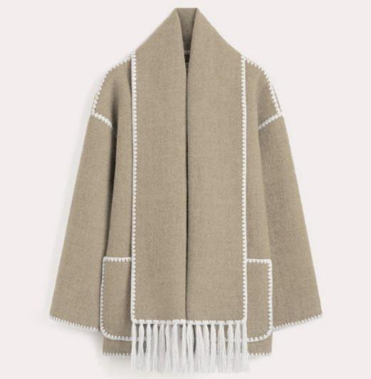 Milanese Wool Scarf Coat