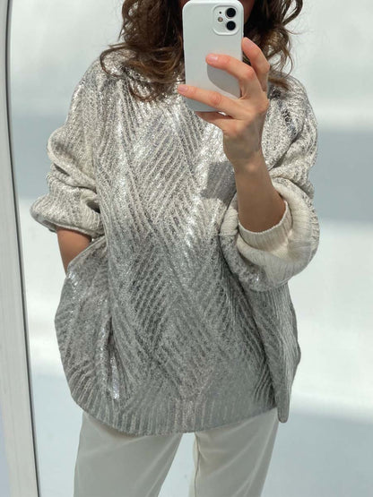 Shimmer Coated Sweater