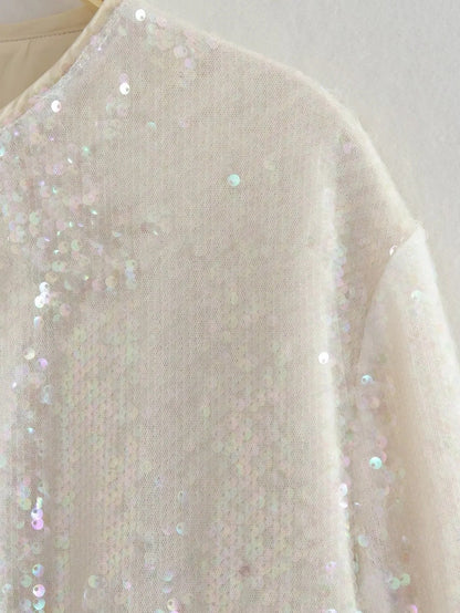 Sequined Bomber Party Jacket