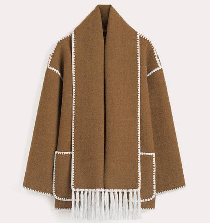 Milanese Wool Scarf Coat