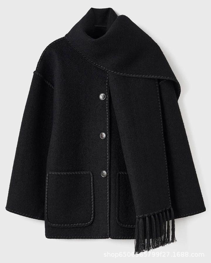 Milanese Wool Scarf Coat