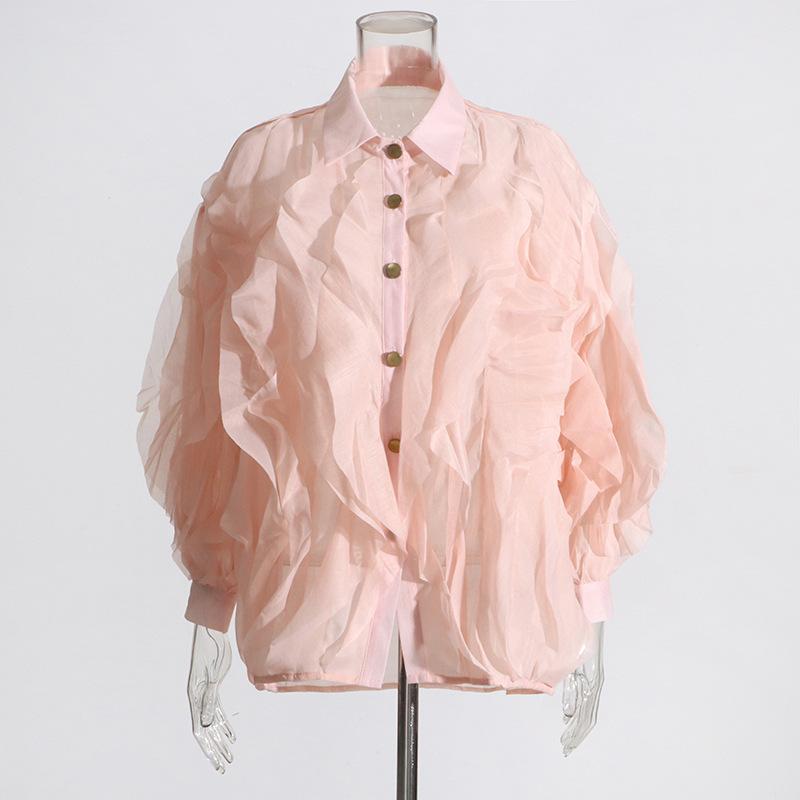 Temperament Agaric Ruffled Shirt