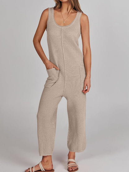 Sleeveless Sweater Knitted Jumpsuit