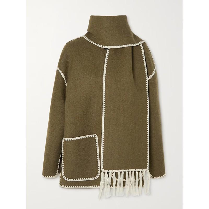 Milanese Wool Scarf Coat