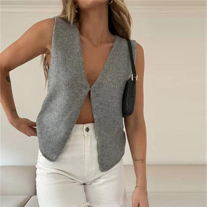 Knit Sweater Vest Top