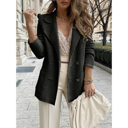 Women's Solid Color Maillard Warm Fashion Blazer Suits