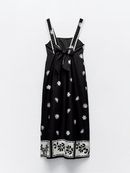 Printed Sling Dress