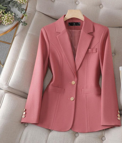 Women's Formal Button Plain Blazer