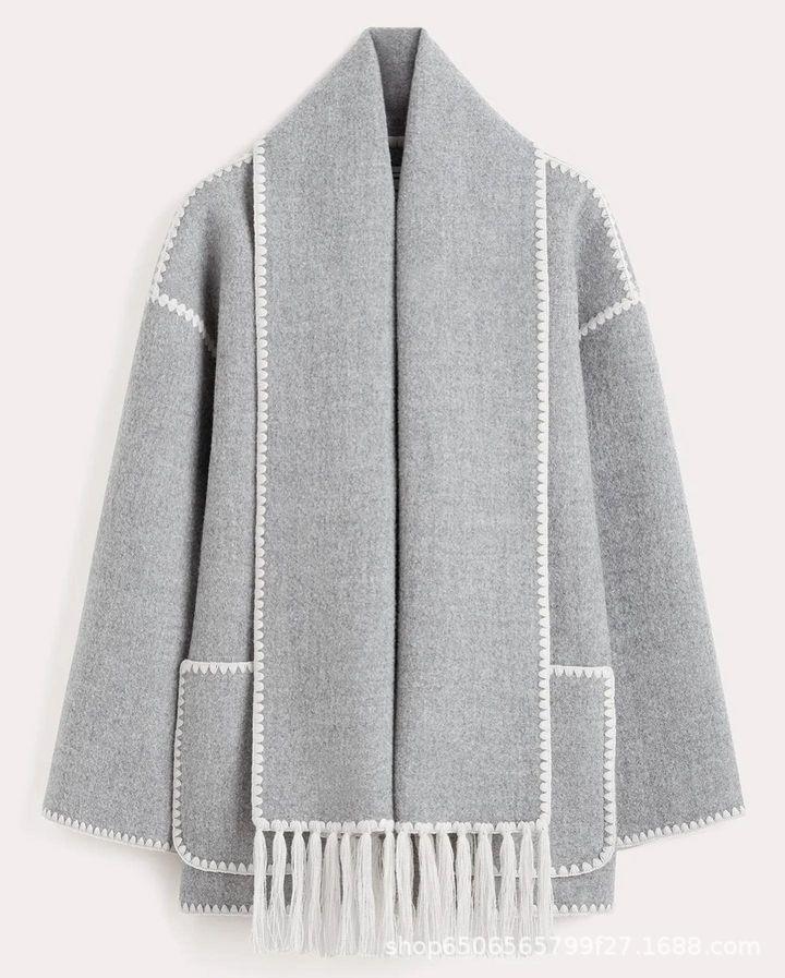 Milanese Wool Scarf Coat