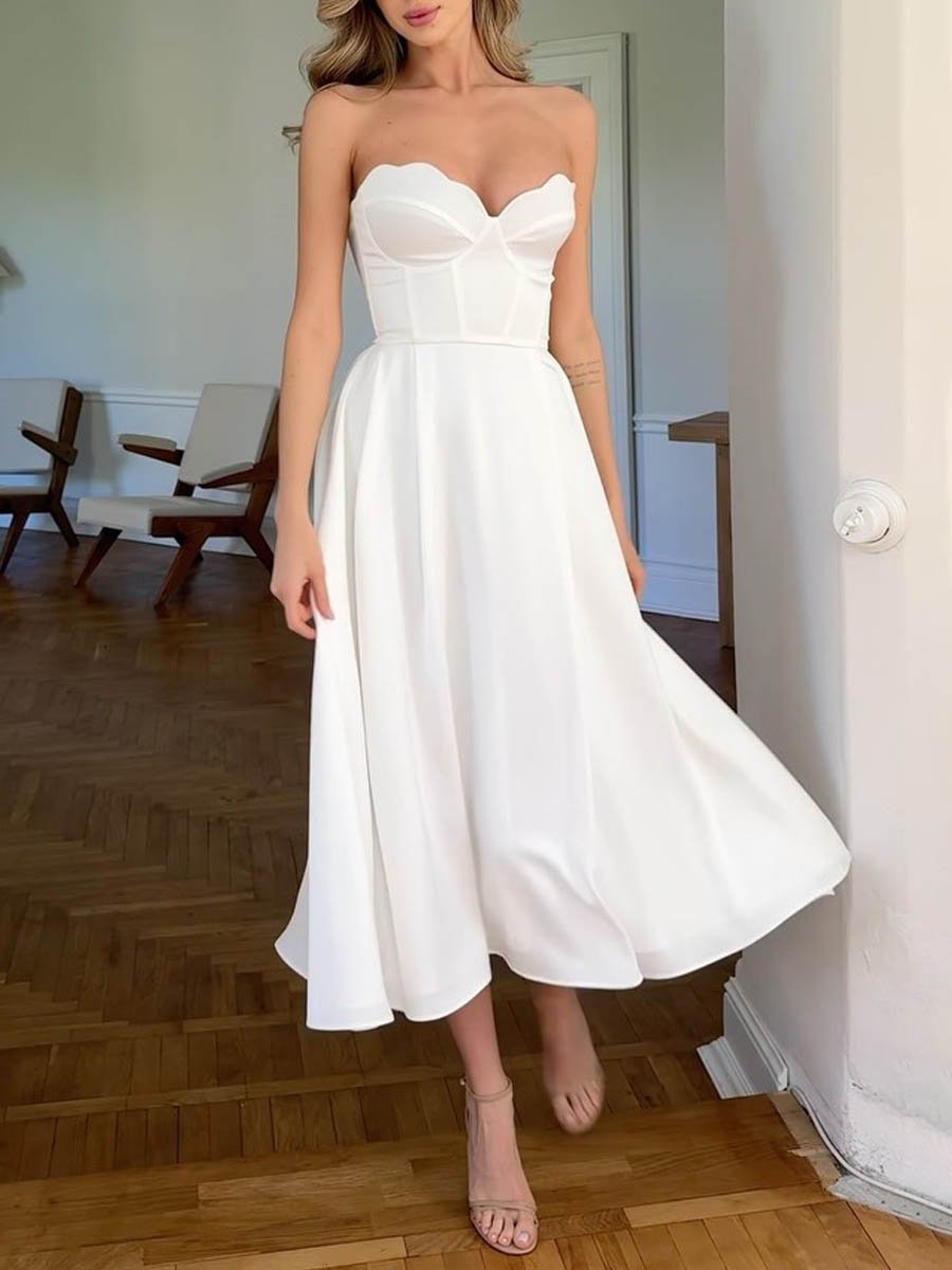 Strapless Backless Dress