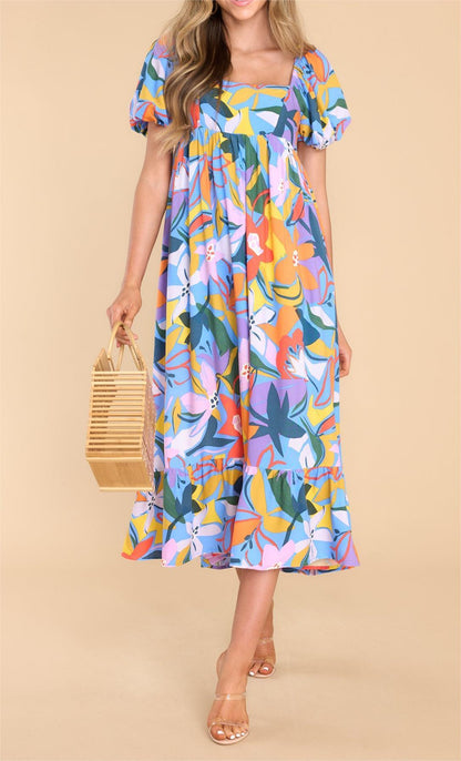 Printed Midi Dress