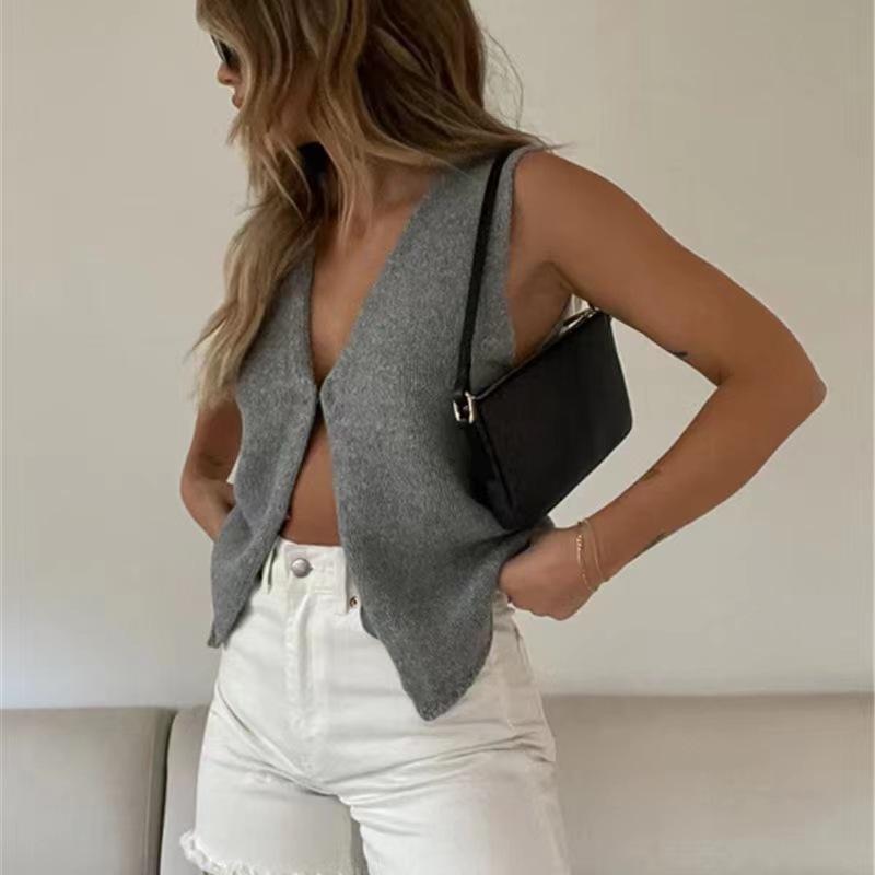 Knit Sweater Vest Top