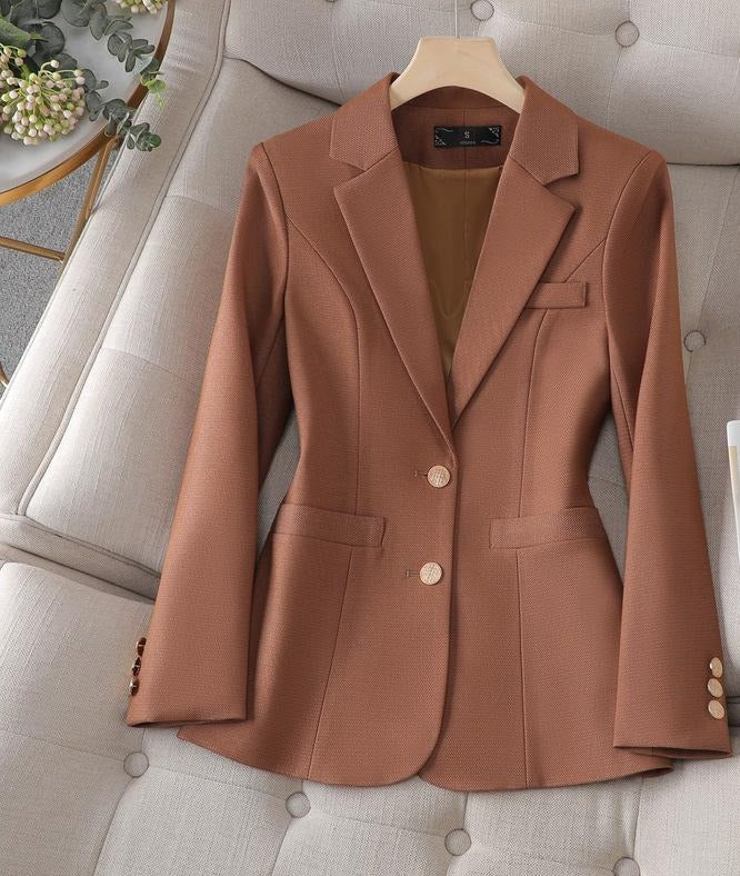 Women's Formal Button Plain Blazer