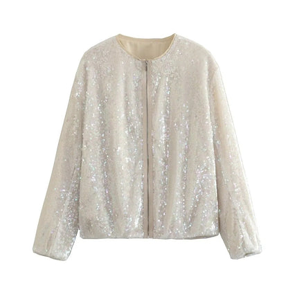 Sequined Bomber Party Jacket