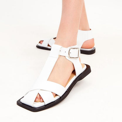 Ankle Cuff Flat Sole Sandals