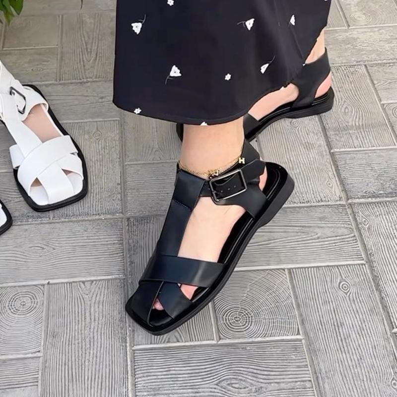 Ankle Cuff Flat Sole Sandals