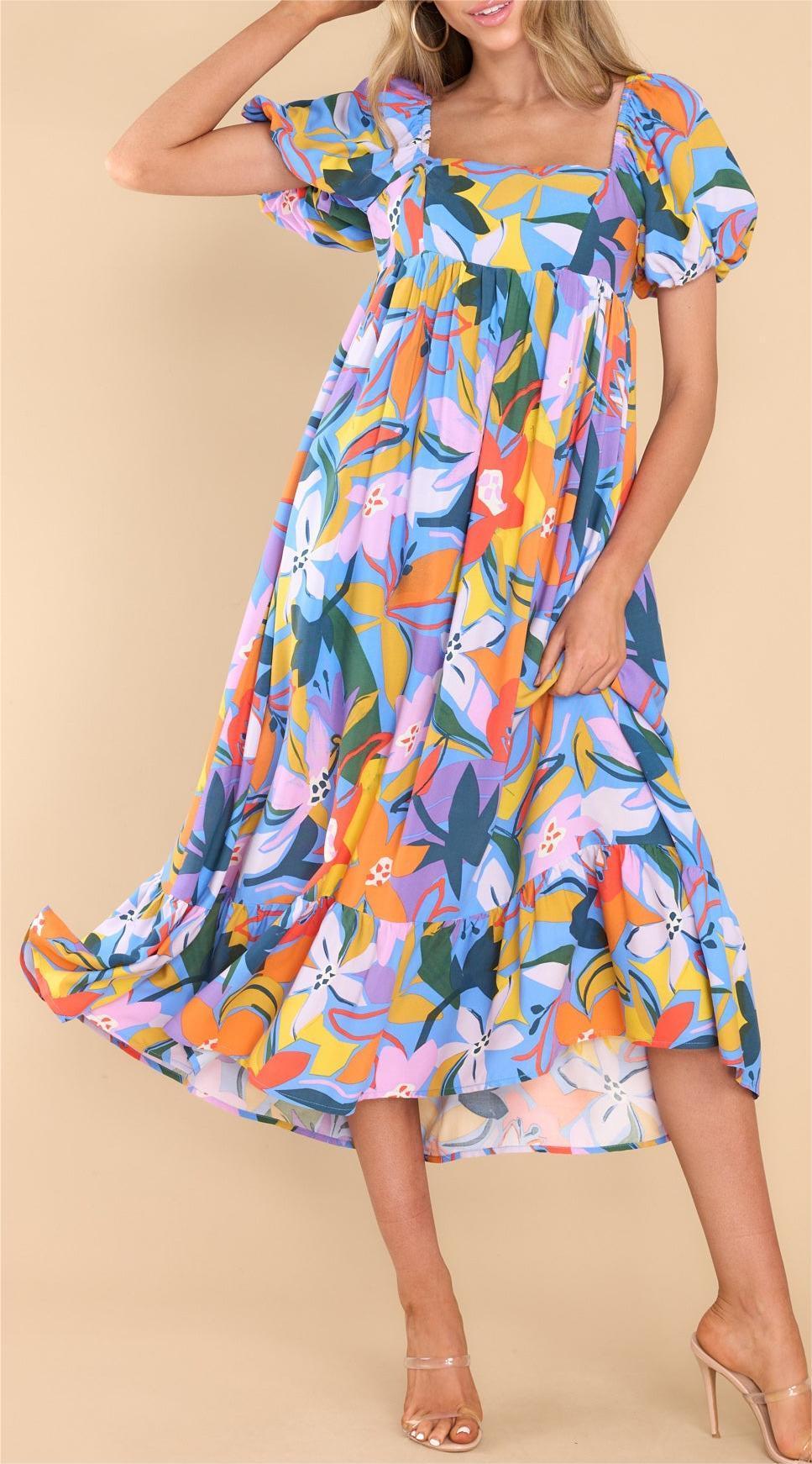 Printed Midi Dress