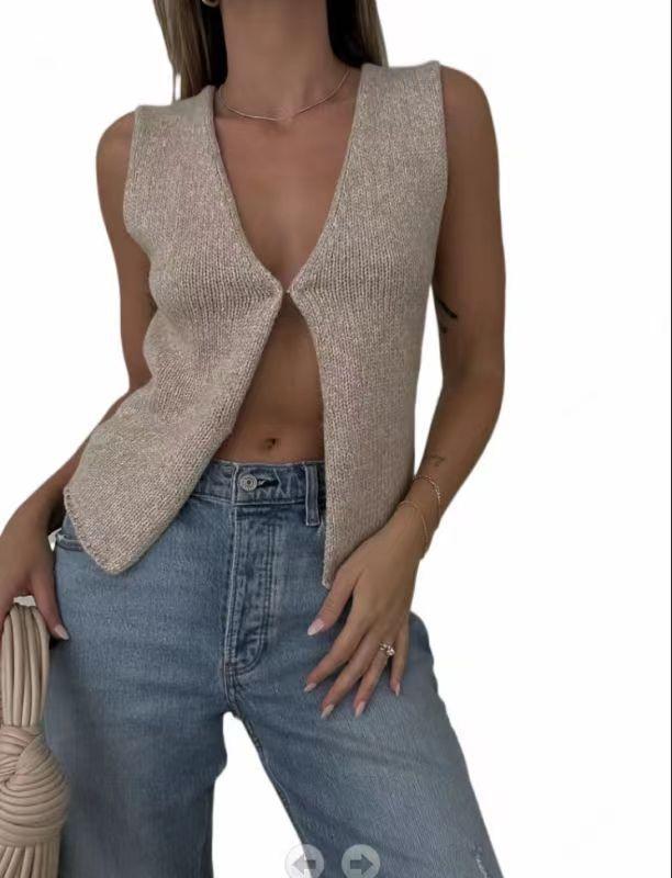 Knit Sweater Vest Top