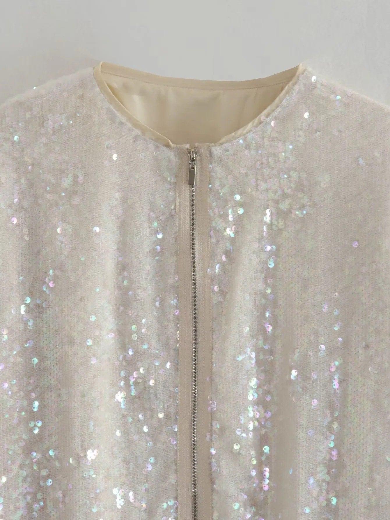 Sequined Bomber Jacket