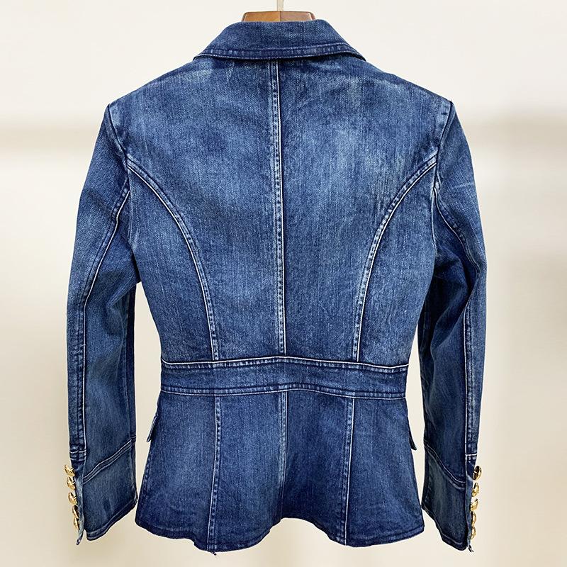 Urban Regular Fit Long Sleeve Plain Denim Coat