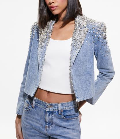 Shining Denim Blazer