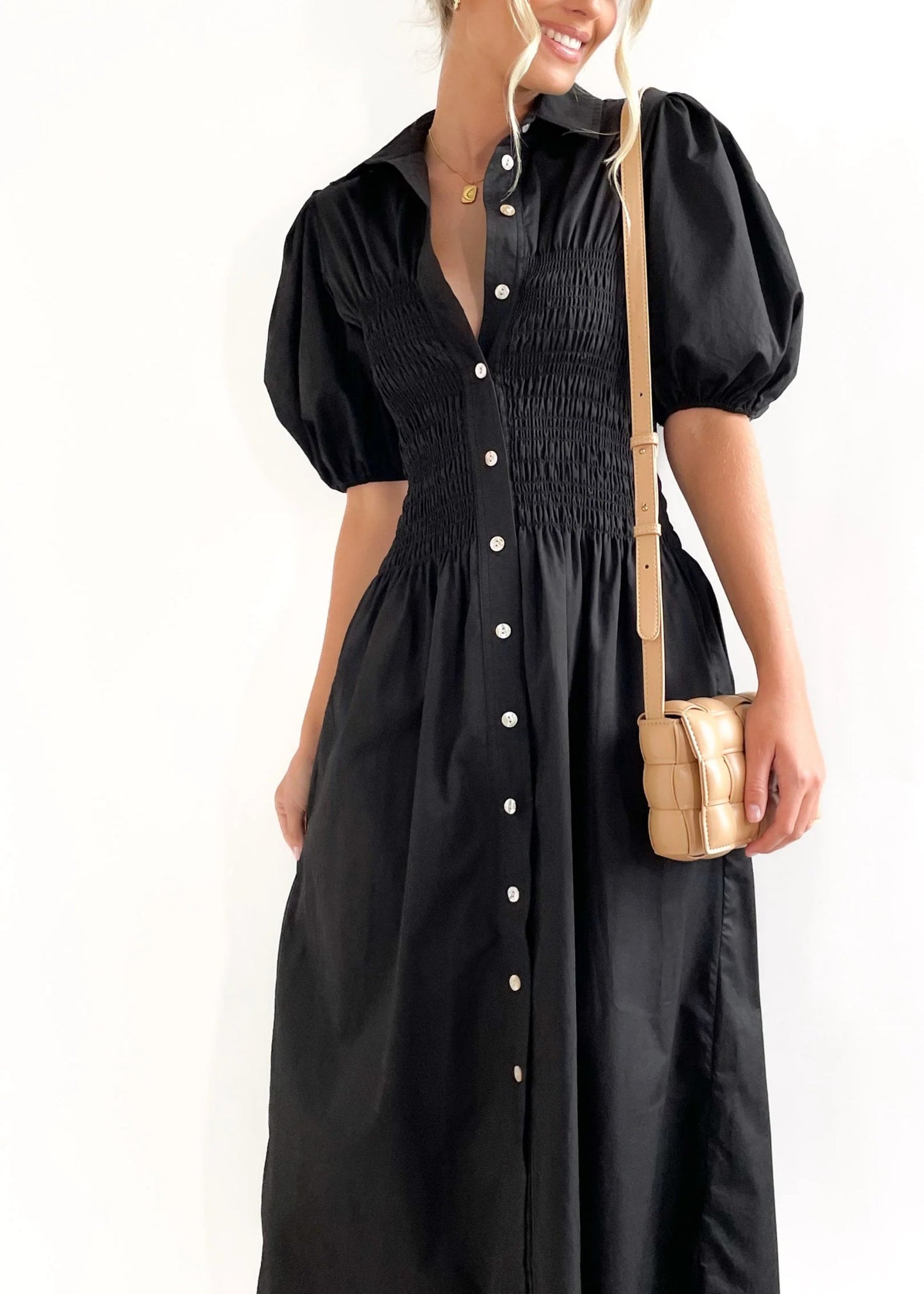 Beau Midi Dress - Black