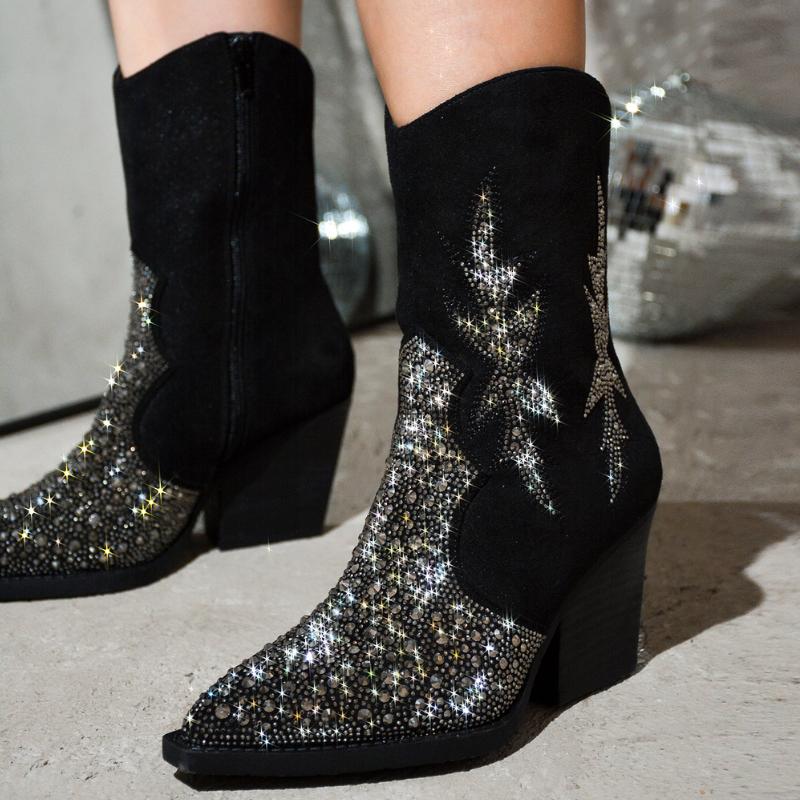 Rhinestone Short Cowboy Boots