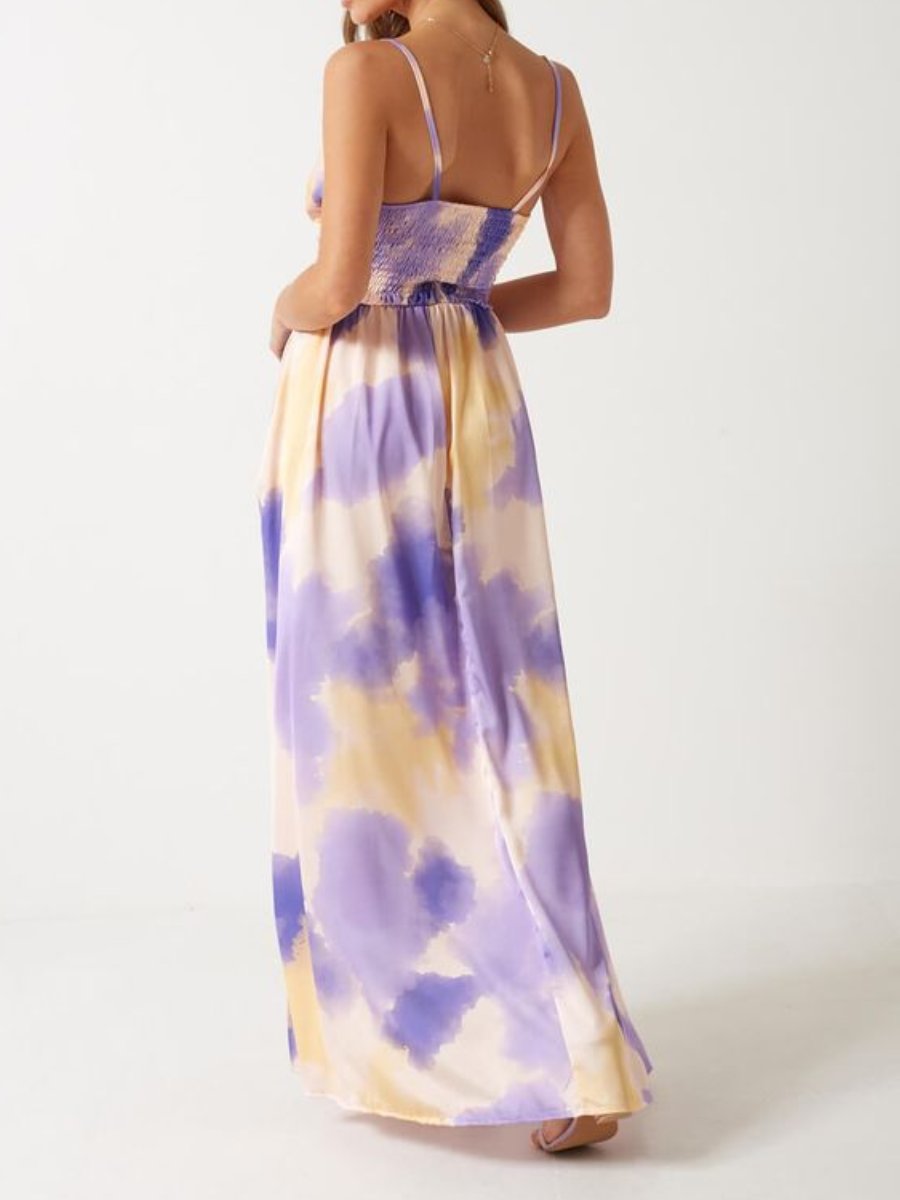 Tie Dye Pattern Maxi Dress