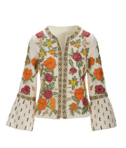 Floral Trim Jacket