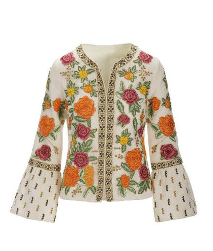 Floral Trim Jacket