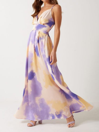 Tie Dye Pattern Maxi Dress