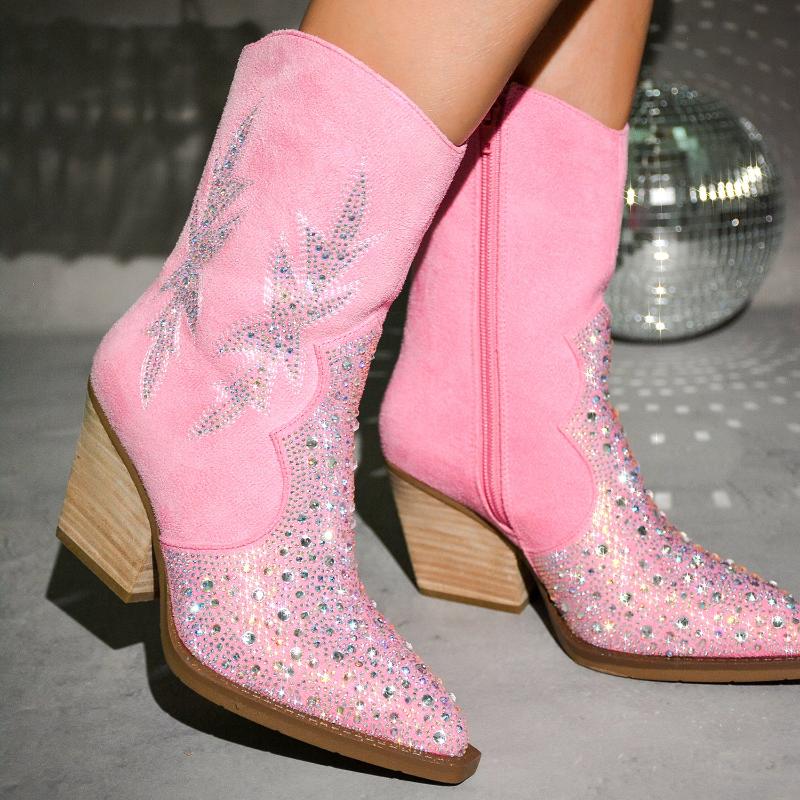 Rhinestone Short Cowboy Boots