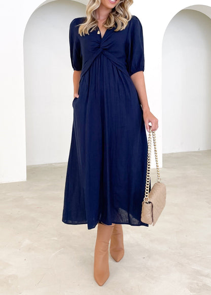 Ameley Midi Dress - Navy