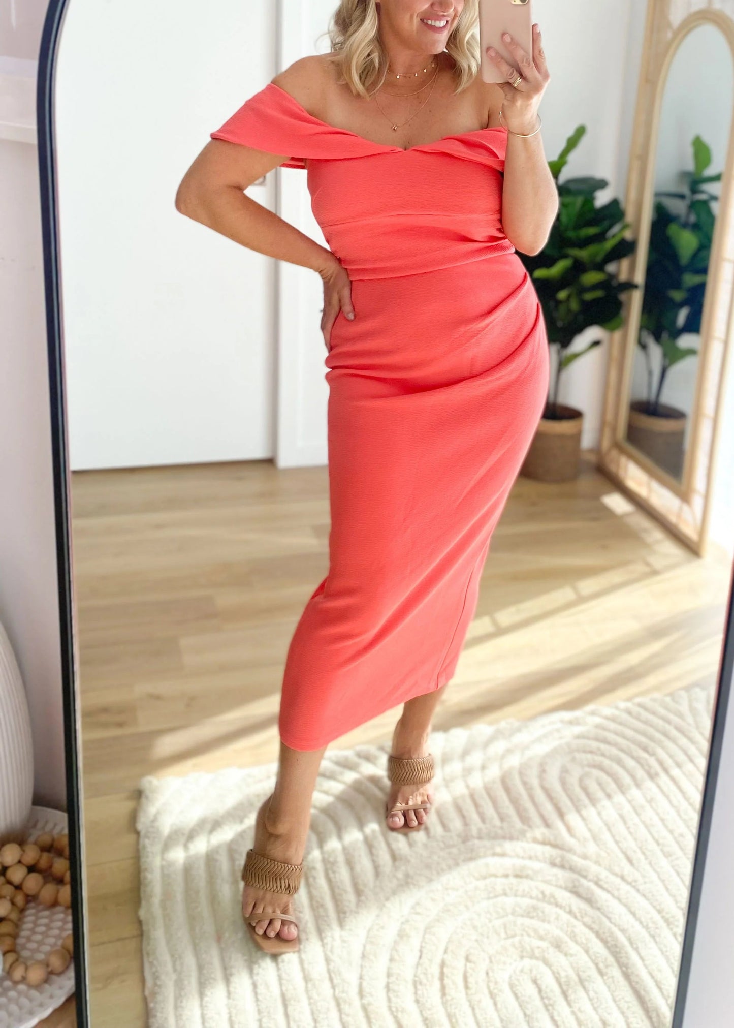 Valeria Off Shoulder Midi Dress