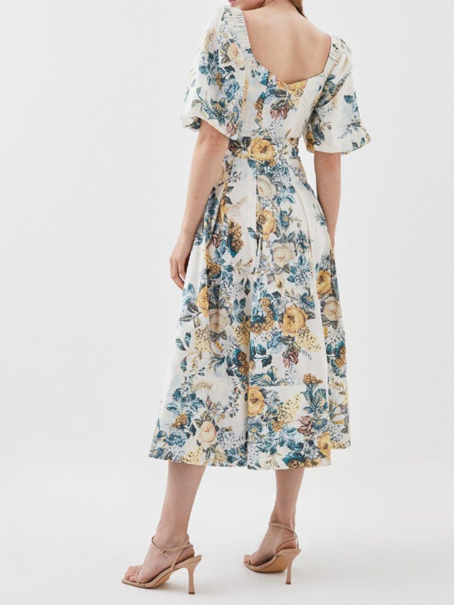 Garden Floral Midi Dress