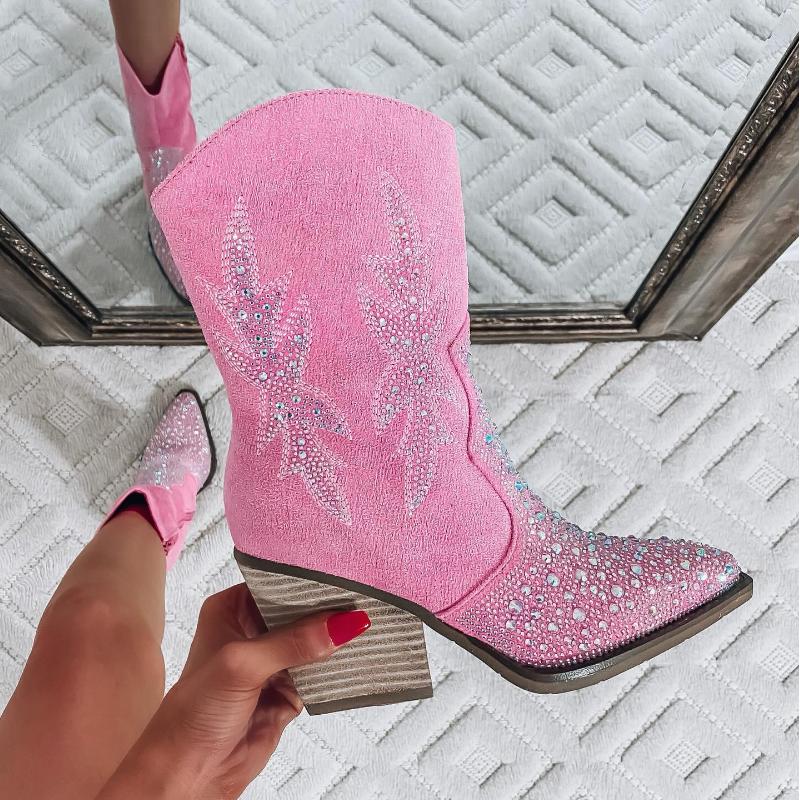 Rhinestone Short Cowboy Boots