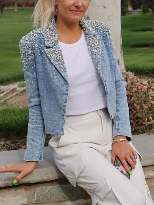 Shining Denim Blazer