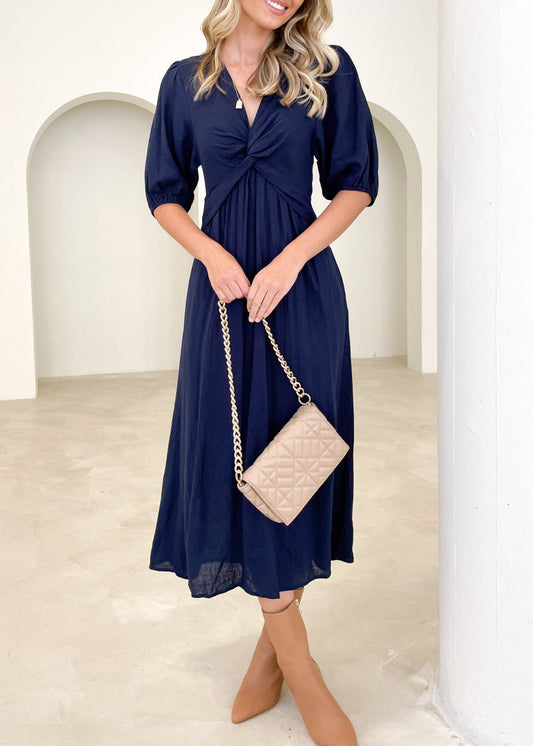 Ameley Midi Dress - Navy