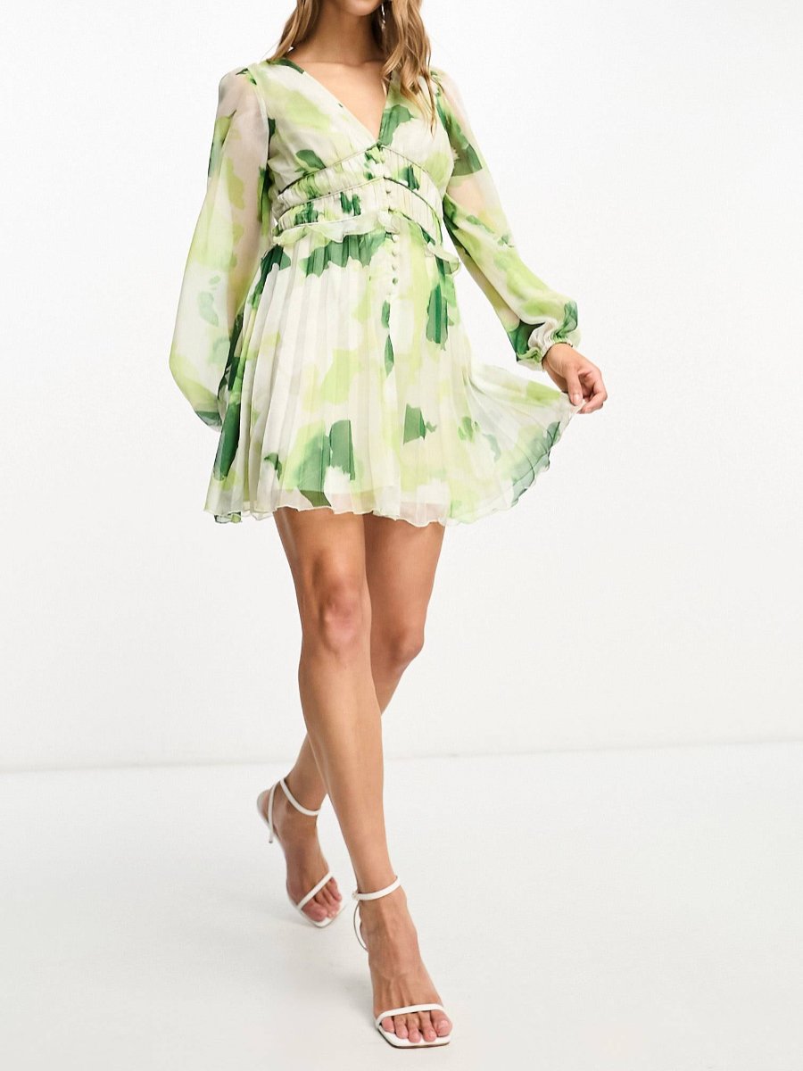 Summer Green Wedding Guest Dress