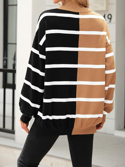 Striped Color Matching Top