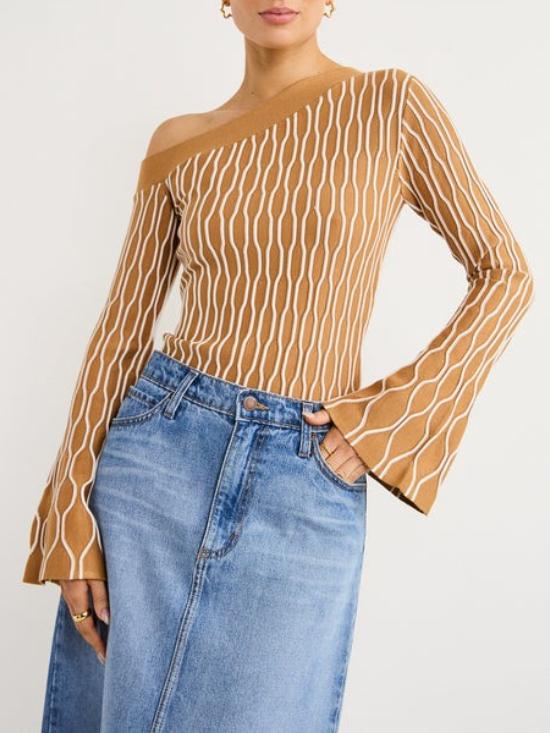 Blondel Top In Ochre Mix